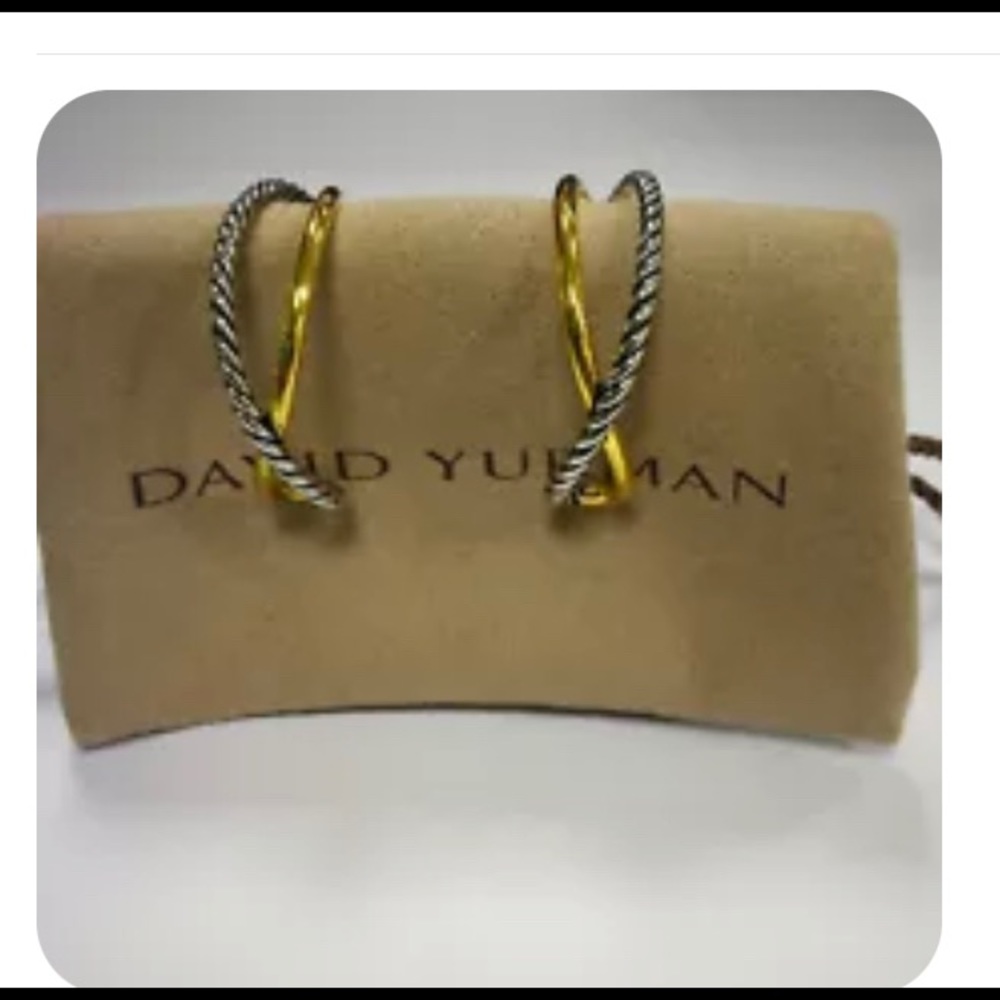 David yurman crossover hoop earrings